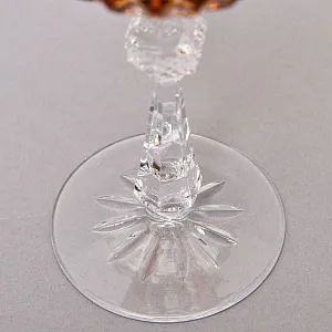 Хрустальный Бокал для вина серия «Monaco» жёлтого цвета, JOSEPHINENHUTTE Германия, 50-е годы ХХ века.