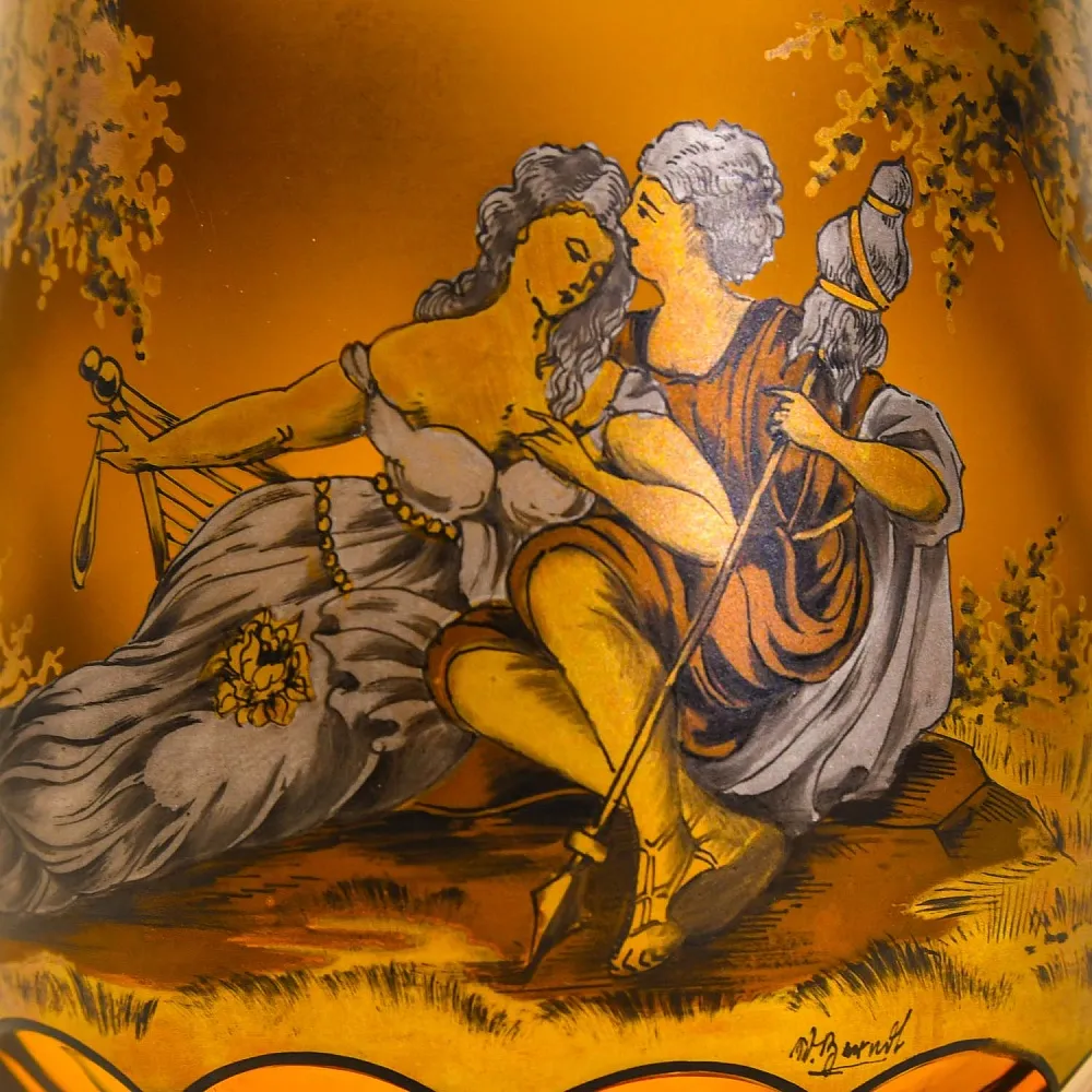 Авторская Коллекционная Ваза - Кубок «Свидание», Хрусталь OERTEL & Co, Богемия.