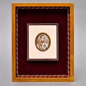 Декоративная Пара - Картина - Панно - Медальон «Дама и Офицер», Германия. 