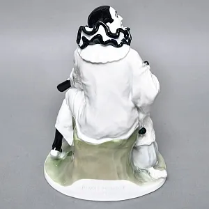 Антикварная Фарфоровая статуэтка «Пьеро с гитарой и пудель», Rosenthal Германия - 1924 год. 