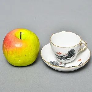 Коллекционная Кофейная пара «Серый Дракон», Фарфор, MEISSEN Германия, первая половина ХХ века.