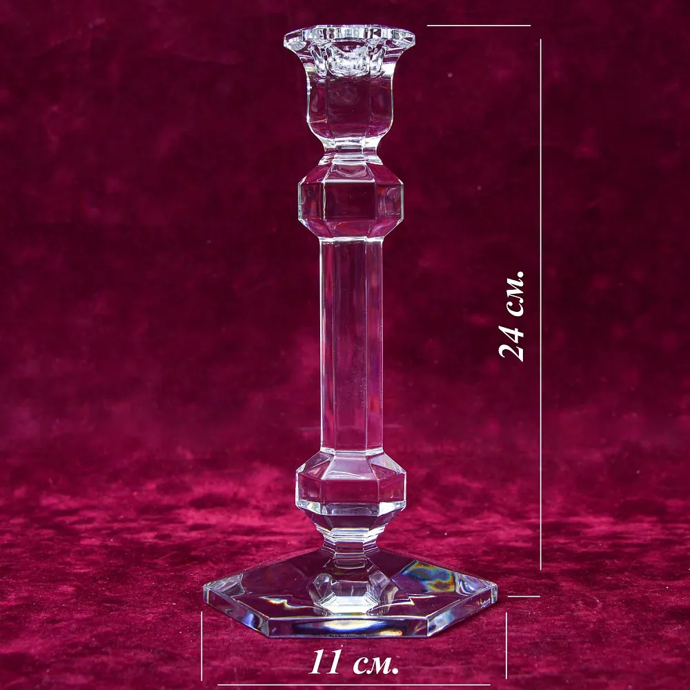 Два Хрустальных Подсвечника VAL SAINT LAMBERT Бельгия, 60 -е годы ХХ века.