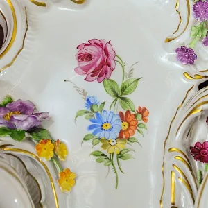 Парные Настенные Электрические Бра - Канделябры, Фарфор PLAUE Von Schierholz Германия.