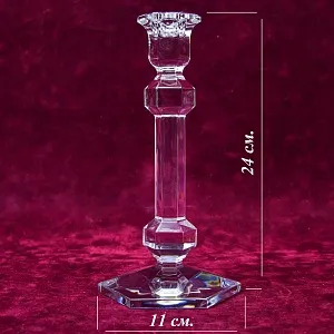 Два Хрустальных Подсвечника VAL SAINT LAMBERT Бельгия, 60 -е годы ХХ века.