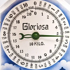 Антикварные Кухонные Весы в Фарфоровом корпусе Gloriosa, Голландия начало ХХ века.