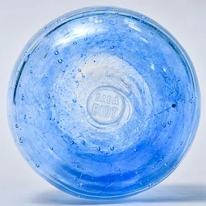 Редкость! Пара Авторских Стеклянных Стаканов «АКВАМАРИН», ручная работа BIOT Франция 80гг..