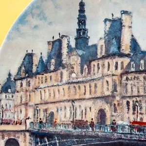  Коллекционная Тарелка «Париж - Отель Де Виль» Фарфор, Лимож, Limoges, Франция.