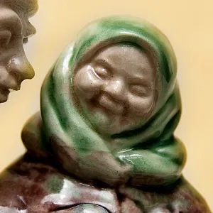 Коллекционная статуэтка «Казка про кривеньку качечку» Обливная керамика, СССР ЛКСФ - 50-е гг.