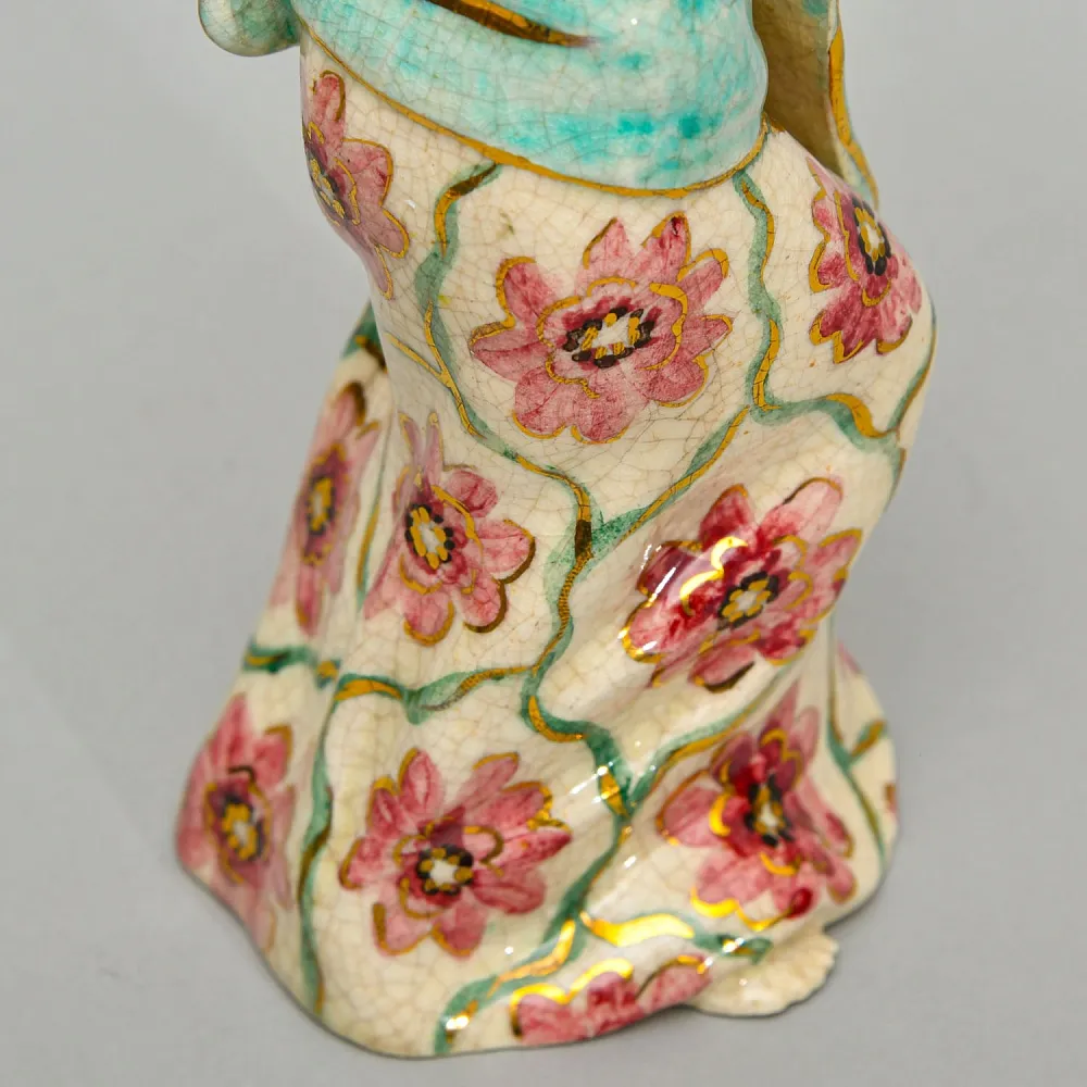 Коллекционная Фаянсовая статуэтка "Балийский танец", Poterie D'Art de Lausanne Швейцария - вторая половина ХХ века.