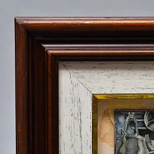 Объемная Картина - Панно в технике 3D декупаж «Ремесленник. Мастер - лудильщик», 70-е годы ХХ века.