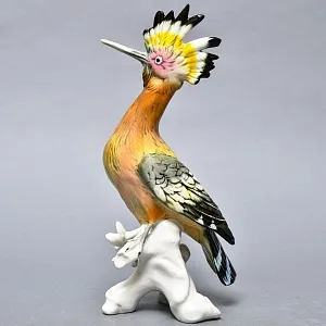 Птица - Фарфоровая статуэтка «Удод» Н -26 см., Карл Энс / Karl Ens Германия, 50-е гг. ХХ века.