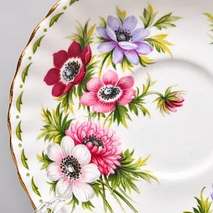 Коллекционная Фарфоровая Чайная пара «Букет анемонов», ROYAL ALBERT Англия.