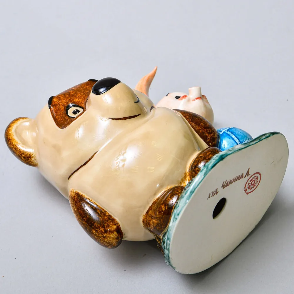 Авторская Коллекционная Фарфоровая Статуэтка «Винни - Пух и Пятачок», Россия.