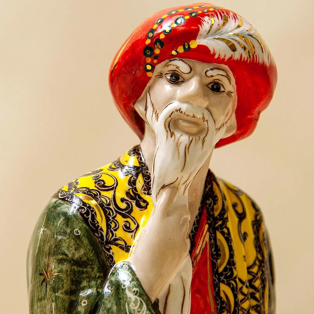 Авторская Коллекционная Фарфоровая Статуэтка «Старик Хаттабыч», Россия.