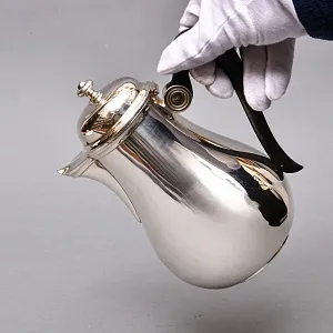 Винтажный Металлический Кофейник - Кувшин на 1,3 л., Silverplated, Boulenger Франция, 50-е гг. 