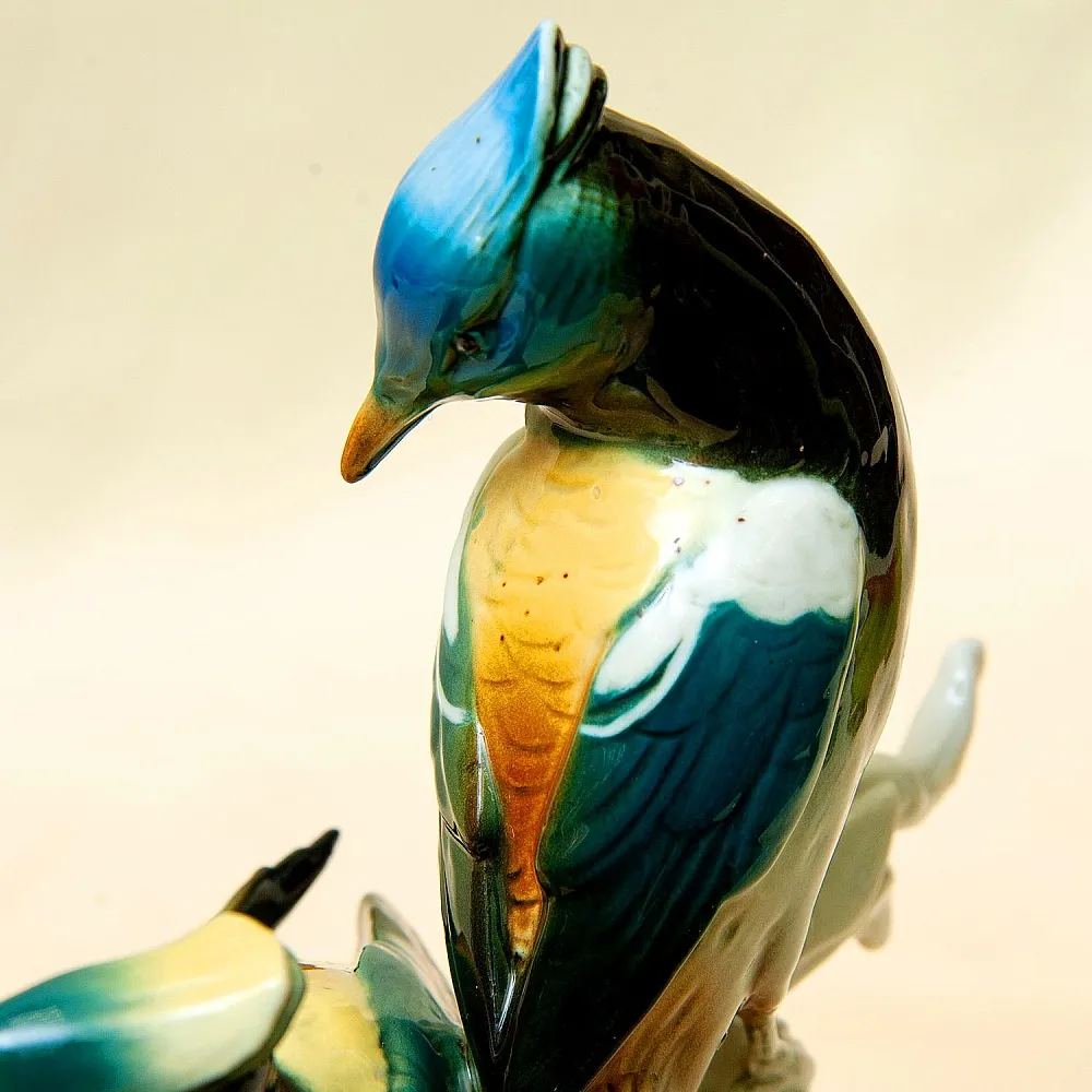 Пара Птиц - Фарфоровая Статуэтка «Райские птицы», Карл Энс / Karl Ens, Германия 50гг.