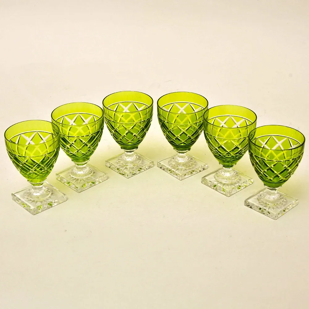 Редкость! Набор Хрустальных Бокалов, Val Saint Lambert, Бельгия середина ХХ века.