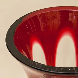 Классическая Ваза Рубинового Хрусталя WMF Crystal Cabinet Германия Н-28 см., конец 60-х гг.