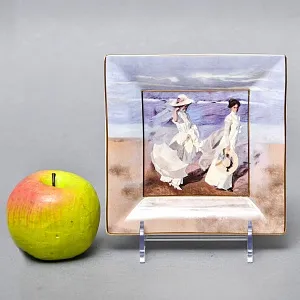 Декоративное Фарфоровое Блюдо - Мелочевница «Прогулка по берегу моря» Goebel Германия.