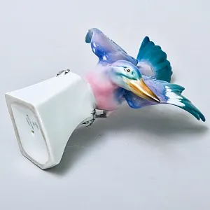 Антикварная Фарфоровая Статуэтка «Птица - Зимородок». Karl Ens Германия, первая половина ХХ века.