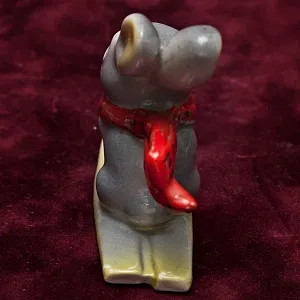 Коллекционная Фарфоровая Статуэтка «Зайчик на лыжах», Барановский ФЗ CCCР,  конец 50 -х годов.