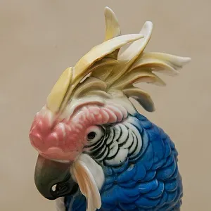 Фарфоровая статуэтка Птица - «Попугай - Какаду» Н -28 см., Карл Энс / Karl Ens,  Германия, 50-е гг.