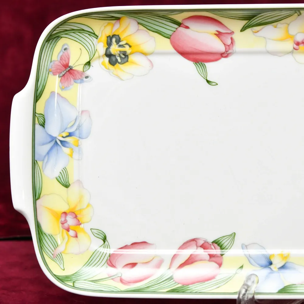 Сервировочный Фарфоровый Поднос с ручками - Блюдо, Villeroy&Boch Германия, 1991 - 1993 годы.