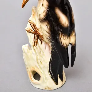 РЕДКАЯ!!! Птица - Фарфоровая Статуэтка «ДЯТЕЛ», GOEBEL Германия - 1972 год.