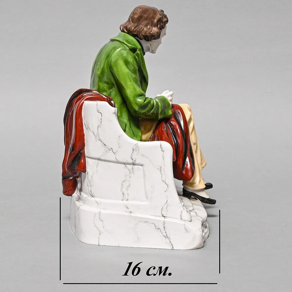 Редкость! Антикварная Фарфоровая Статуэтка «Людвиг ван Бетховен», Scheibe - Alsbach Германия.