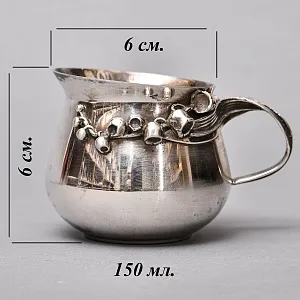 Винтажный Набор из 2х предметов - Сахарница с ложечкой и молочник «ЦВЕТЫ», Англия - середина ХХ века.