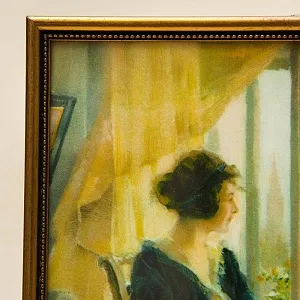 Винтажная Картина - Иллюстрация - Панно «Утро и домашние дела», Франция. 