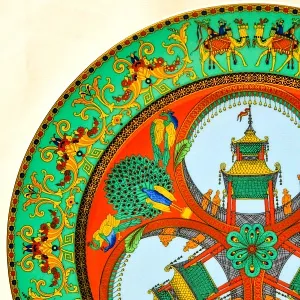 «Путешествие Марко Поло» - Коллекционная Фарфоровая Тарелка - Блюдо, VERSACE, Rosenthal Германия - 1995 год.