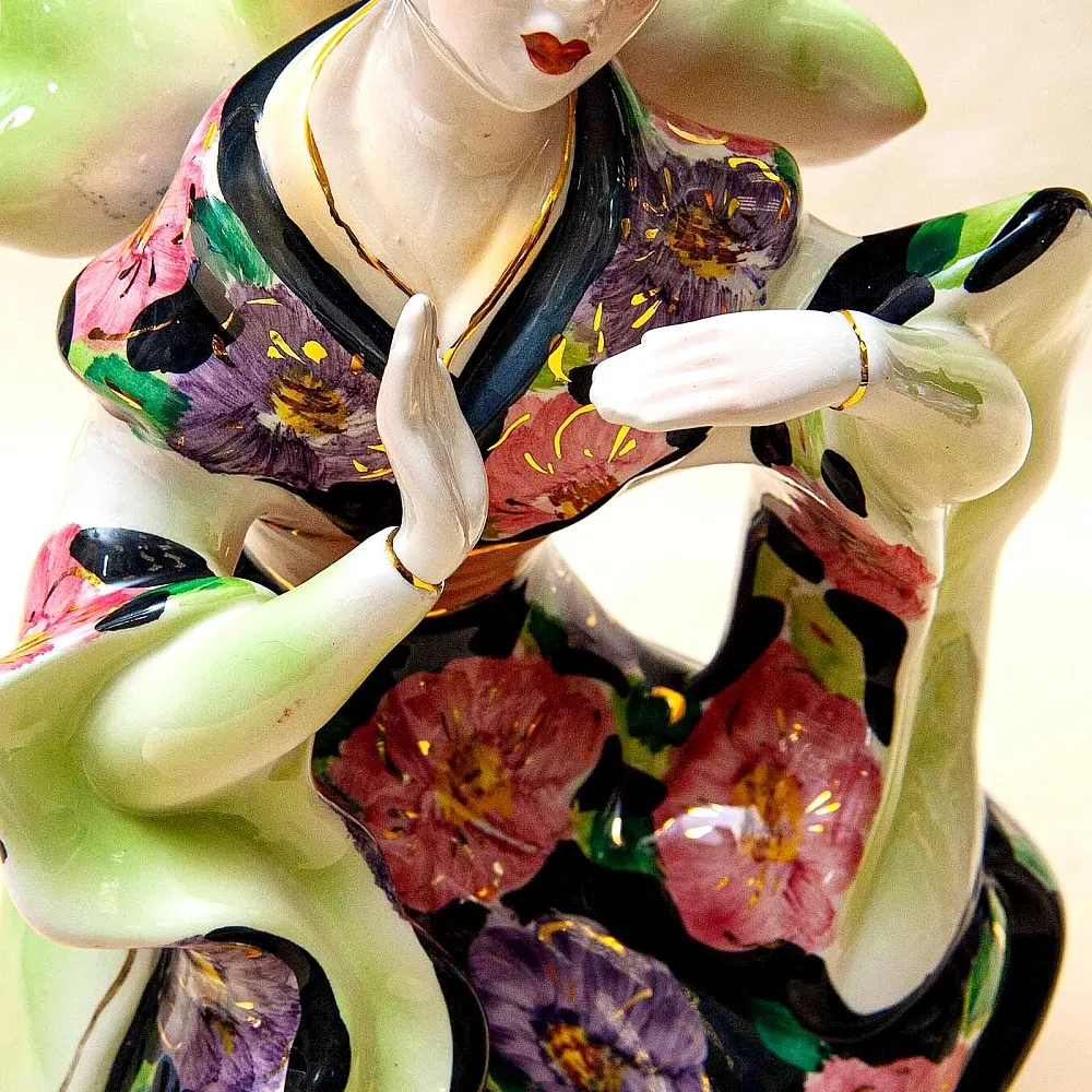 Парные Статуэтки «ДУЭТ - КИТАЙСКИЕ МУЗЫКАНТЫ», Фаянс CIA MANNA, Италия 70 гг.