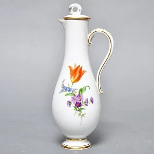 Коллекционный Фарфоровый Соусник - Кувшинчик «Мейсенские цветы», MEISSEN Германия.