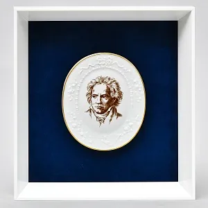 Картина - Панно - Фарфоровая Плакетка «Людвиг ван Бетховен», MEISSEN  Германия -1978 год.