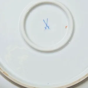 Большое Сервировочное Блюдо - Тарелка для подачи, Фарфор MEISSEN Германия, середина ХХ века.