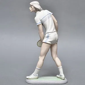 Парные Фарфоровые статуэтки «Теннисистка и Теннисист», Lladro Испания, 1982 - 1987 годы. 
