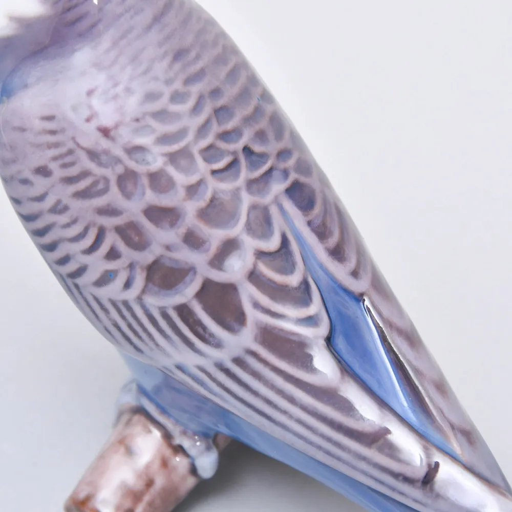 Авторская Фарфоровая статуэтка «Волнистый попугай», Bing&Grøndahl Дания,  1970 - 1983 гг.