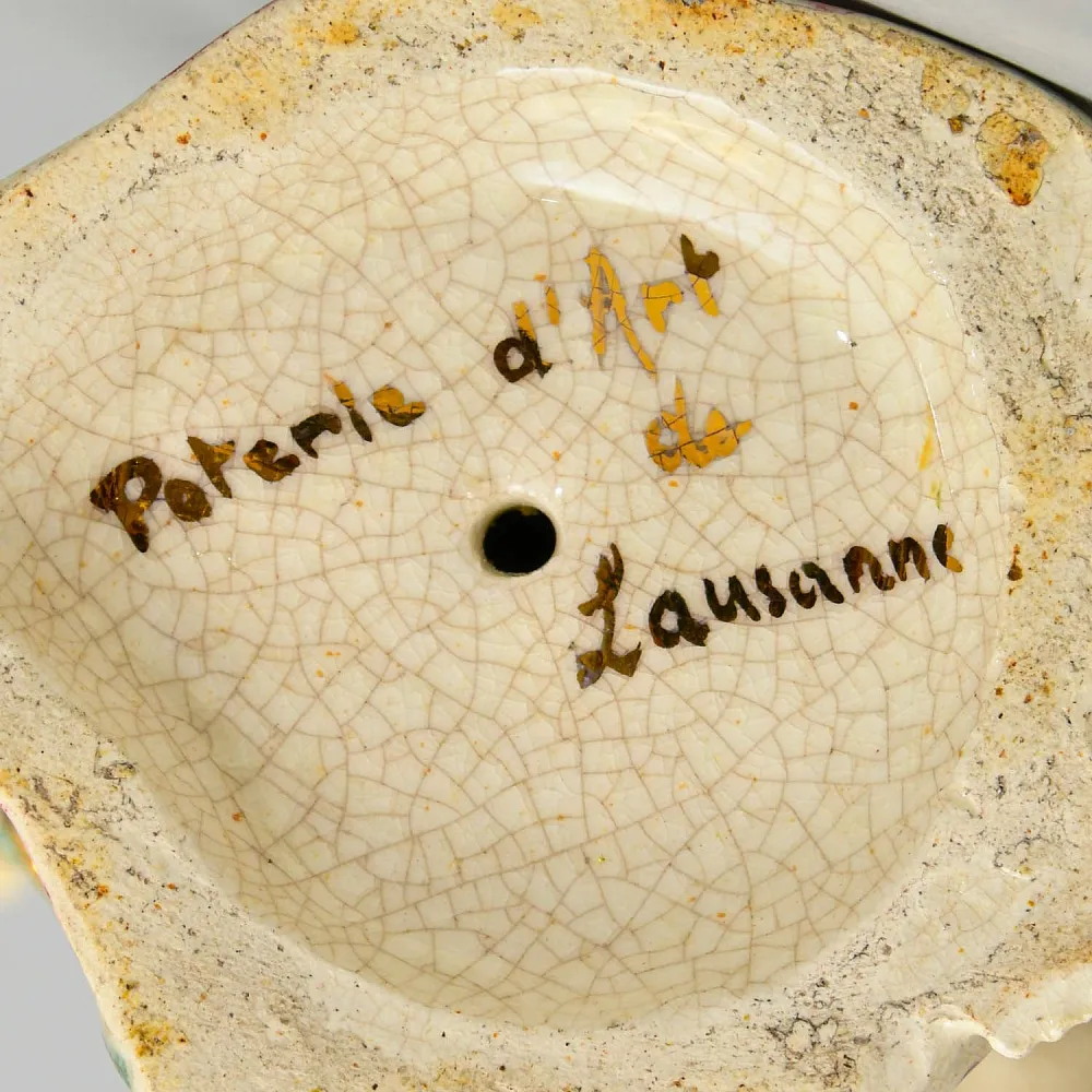 Коллекционная Фаянсовая статуэтка "Балийский танец", Poterie D'Art de Lausanne Швейцария - вторая половина ХХ века.