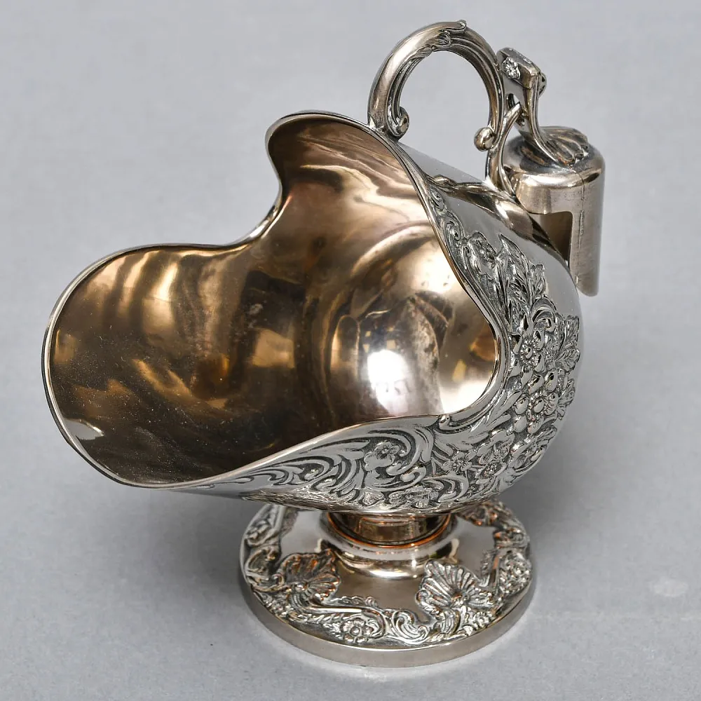 Винтажная Металлическая Сахарница с Совочком Silverplated, Италия.