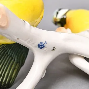 Пара Птиц - Фарфоровая Статуэтка «Синички на ветке», Карл Энс / Karl Ens, Германия 50 гг.