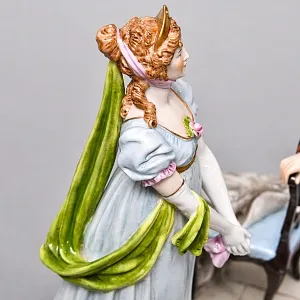 Коллекционная Фарфоровая статуэтка «Наполеон Бонапарт и Луиза Прусская» Scheibe-Alsbach Германия. 