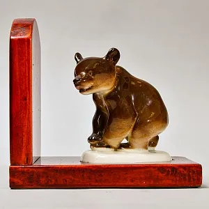 Букенды - Держатель - Ограничитель - Подставка для книг «Бурые Медведи» Фарфор СССР 60 -е годы ХХ век.