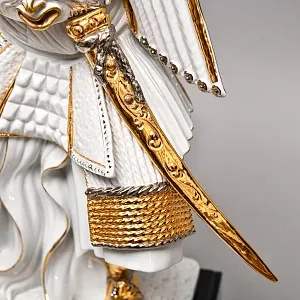 Большая Авторская Фарфоровая статуэтка «Самурай - Путь Воина», Ahura Италия, 80-е годы ХХ века.