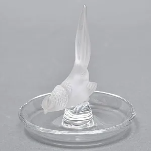 Хрустальная Подставка «ФАЗАН» для колец и украшений в стиле Арт Нуво, Laligue Франция.