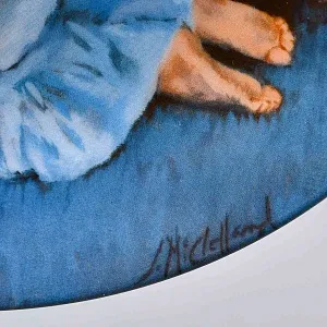 Коллекционная Фарфоровая Тарелка «День девочки Бекки. Вечерняя молитва», RECO США - 1987 год.