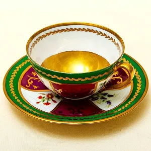 Антикварная, Коллекционная Кофейная пара, Франция, конец ХIX - начало ХХ века.