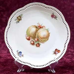 Десертное Сервировочное Блюдо - Тарелка «ФРУКТЫ» Фарфор Schumann Arzberg Германия 60 гг.