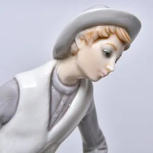 Коллекционная Фарфоровая статуэтка «Мальчик с собакой. Юный пастух», Lladro Испания.