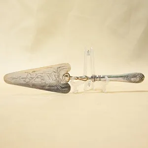 Сервировка Стола - Винтажная Лопатка для подачи, Металл Silverplate, Франция 50 гг.